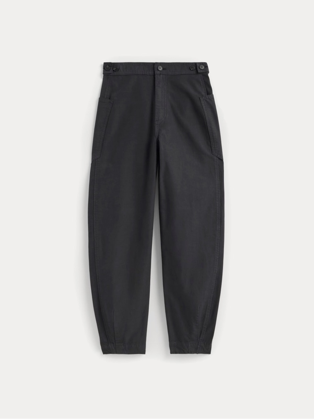 NWOT EVERLANE The Fatigue Barrel Pant in Black Cotton Linen Blend Size 8 - Picture 4 of 16